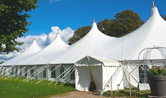 multiple portable toilets for large-scale outdoor events, ensuring availability for all guests in Galloway